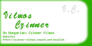 vilmos czinner business card